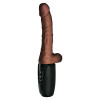 King Cock Plus Triple Density Thrusting Cock with Balls - Brown 7.5